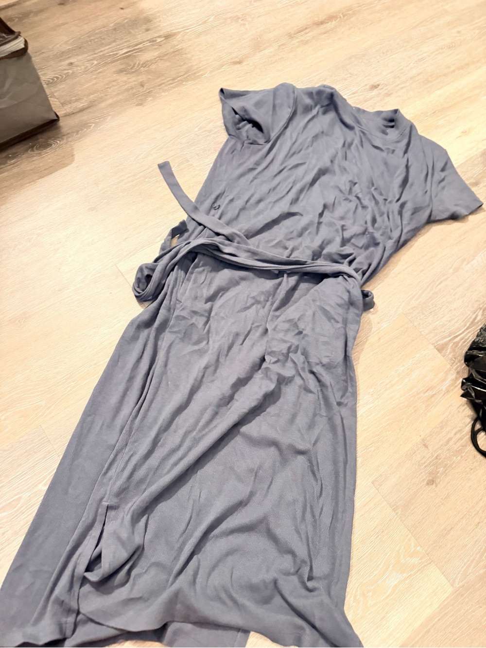 Time and Tru Slate Gray Maxi Wrap Dress